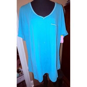 Kindly Yours Scrub Top Womens XXL Baltic Teal New Tailored V-Neck ThermaPure